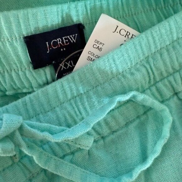 J.CREW Linen Blend High Waist Mint Green Casual Shorts Size XXL NEW - Picture 4 of 6